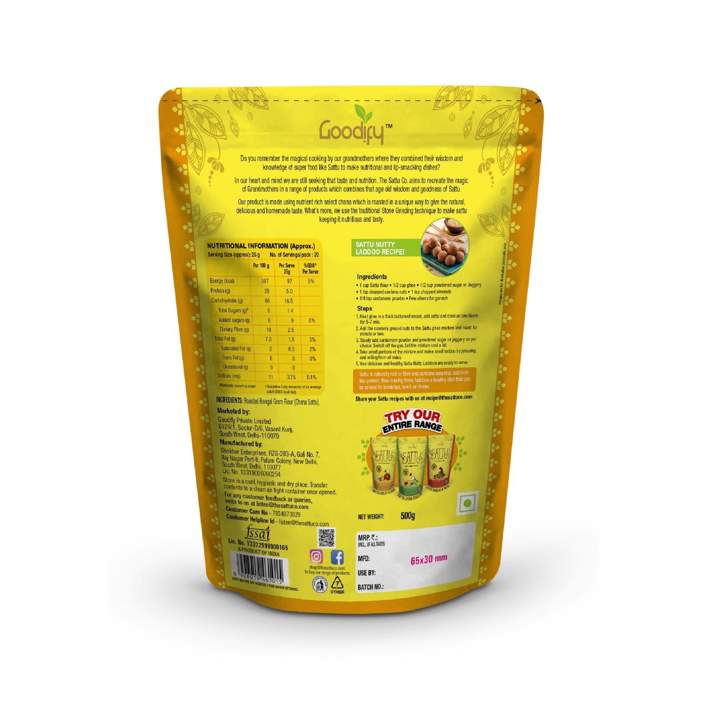Sattu Gold Flour Pack of 2 - thesattuco.com